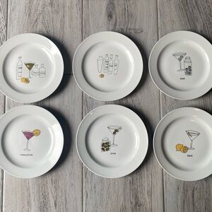 Vintage Hors D’Oeuvres 6 Plate Set